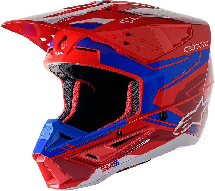 HELMET SM5 ACT2 RED/BL XL