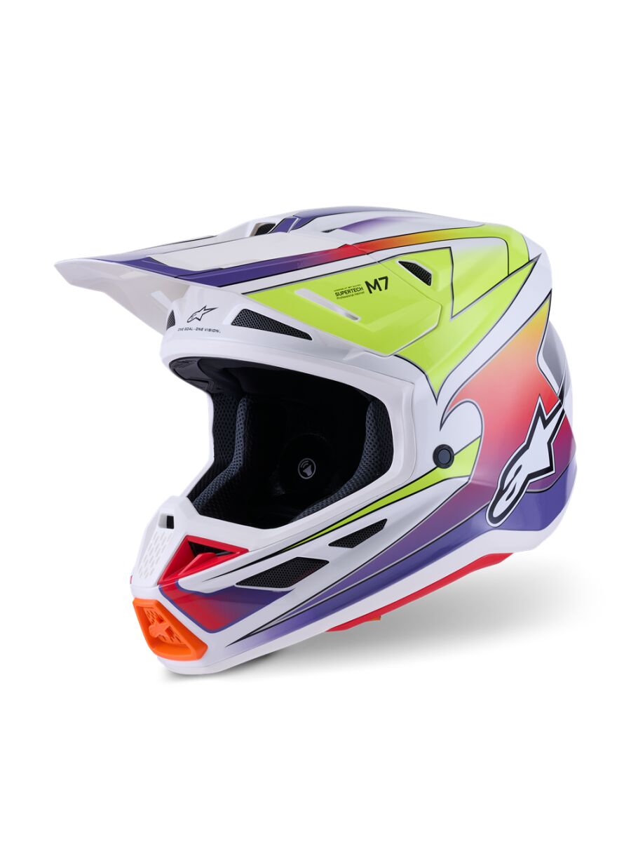 HELMET SM7 FUSE WHT/YL/PU XL