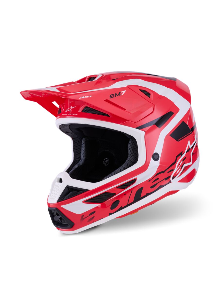 HELMET SM7 DEED RED/BLK/WH XL