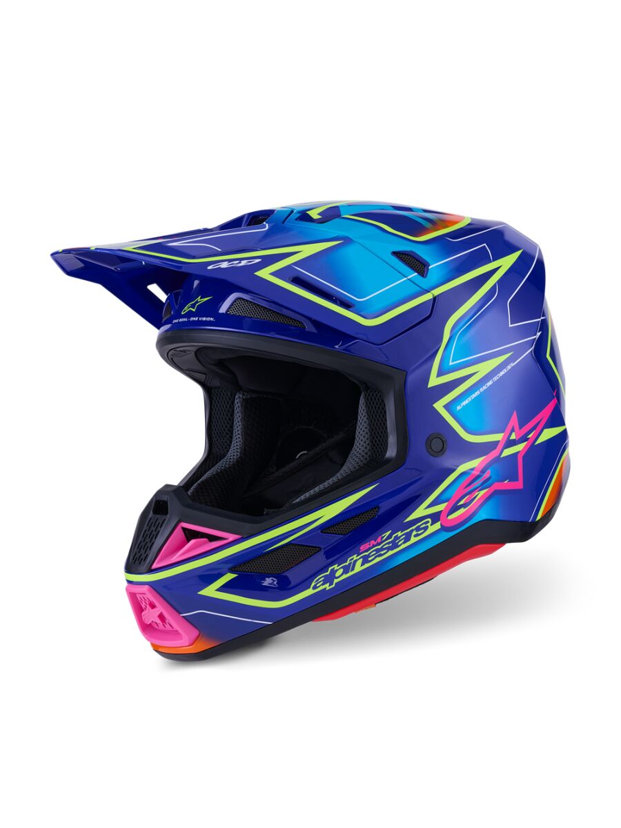 HELMET SM7 CAST BLU/YL/PINK S