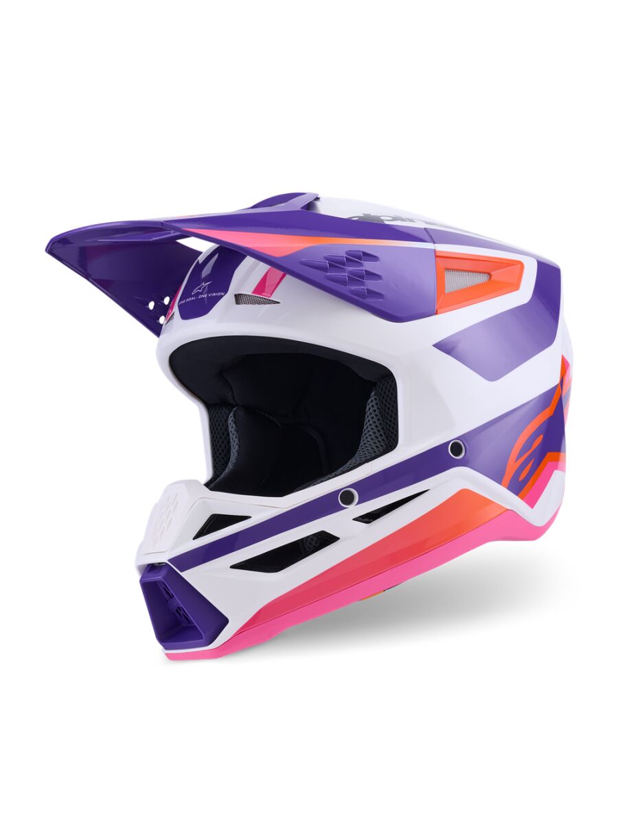 HELMET SM3 HEAT WHT/PU/PINK XL