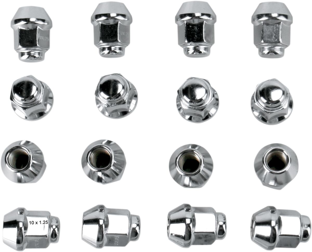 LUG NUT CHR 10MM TAPR 16P