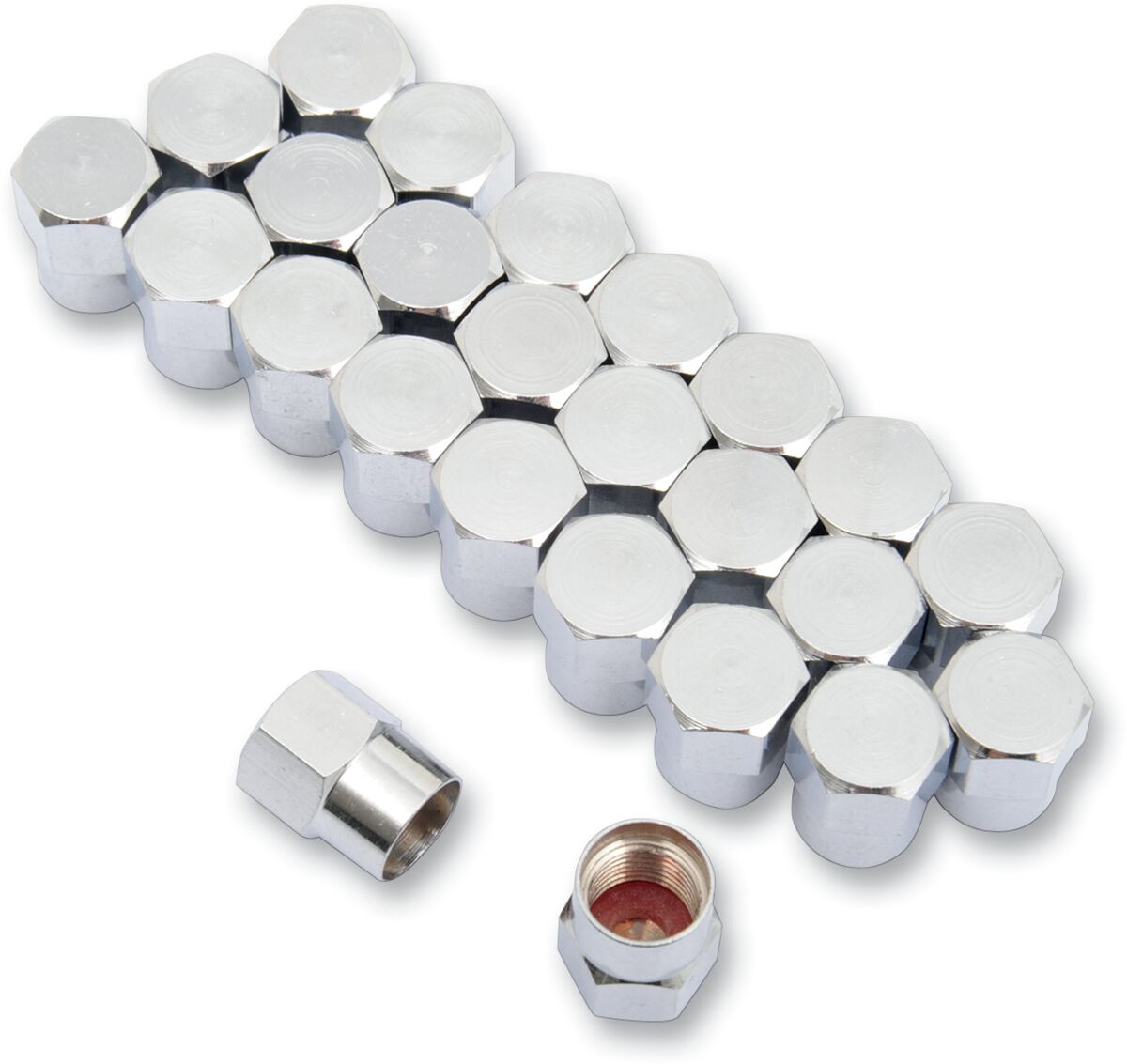 CAP VALVE STEM CHROME 25P