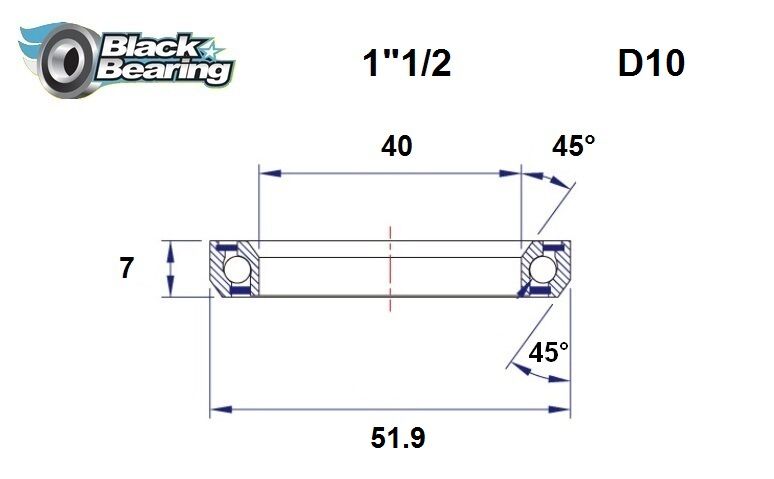 HB 40X51.9X7MM 45°/45°