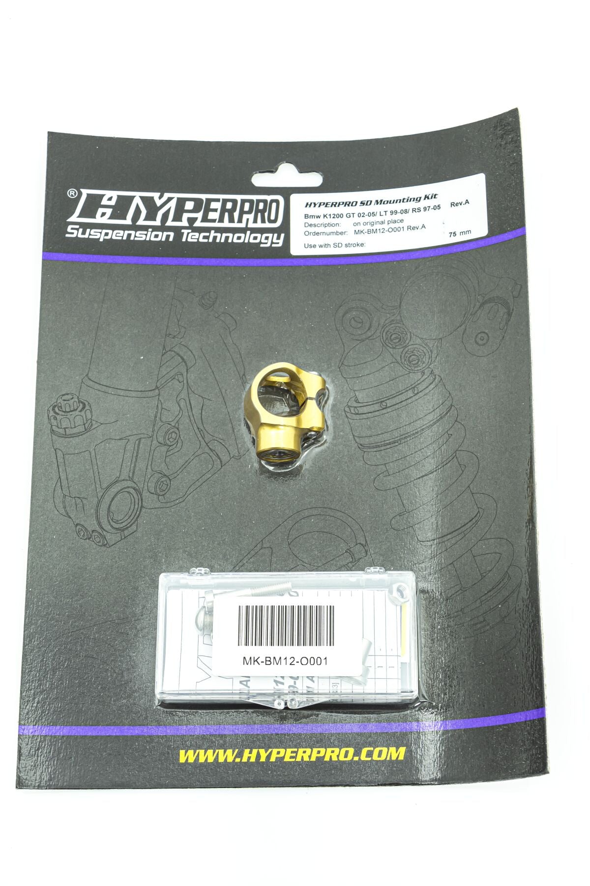 SD MOUNT. KIT GOLD BMW K 1200