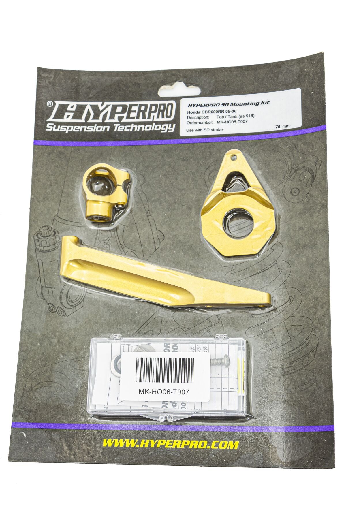 SD MOUNT. KIT GOLD HONDA CBR 6