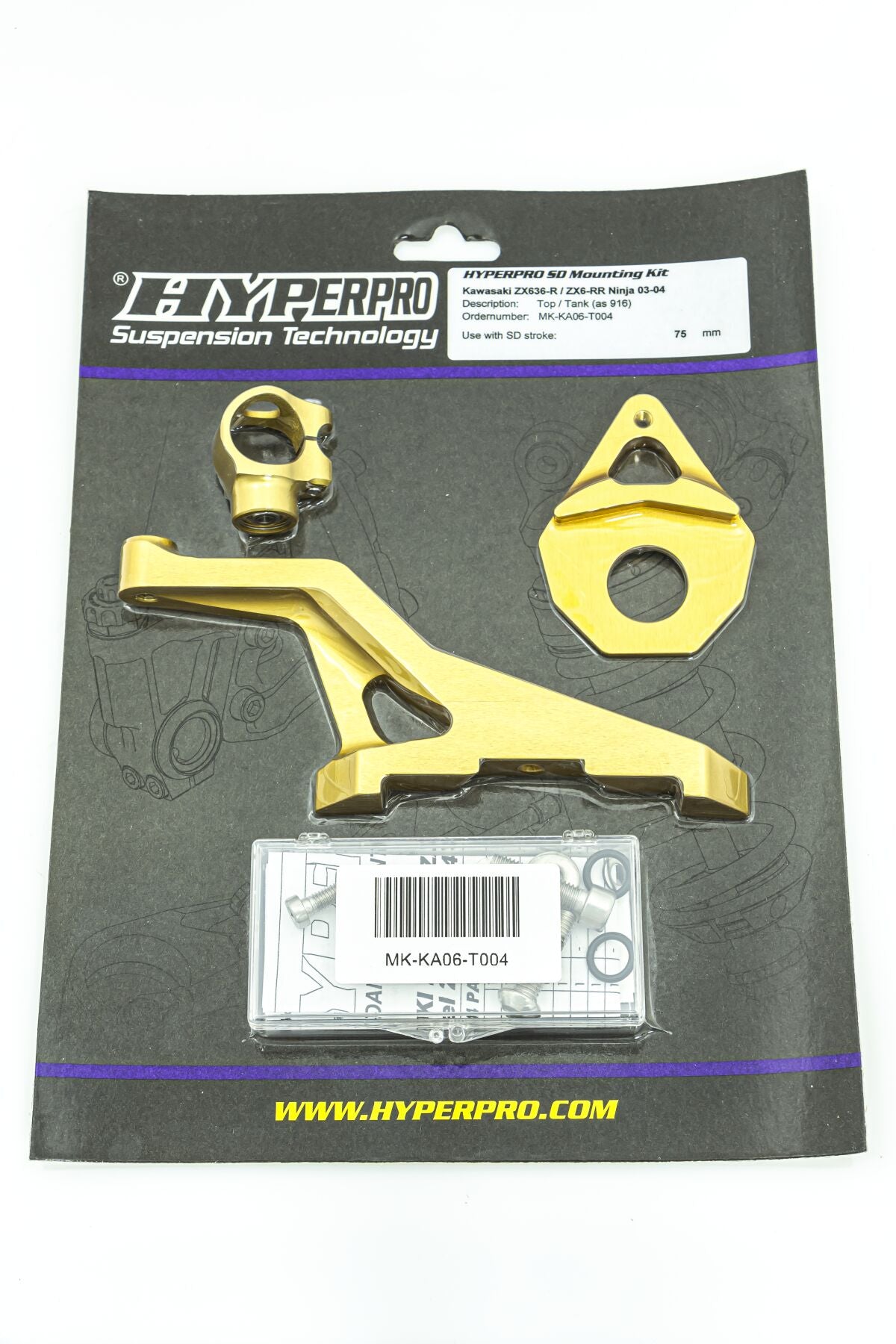 SD MOUNT. KIT GOLD KAWASAKI ZX