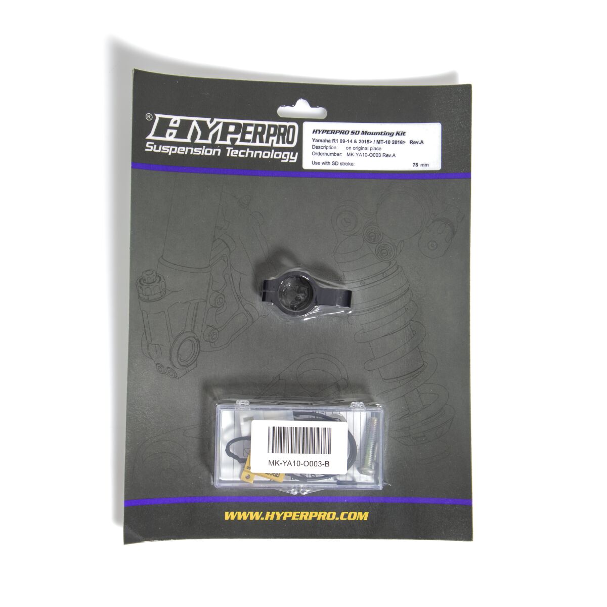 SD MOUNT. KIT BLACK YAMAHA MT-