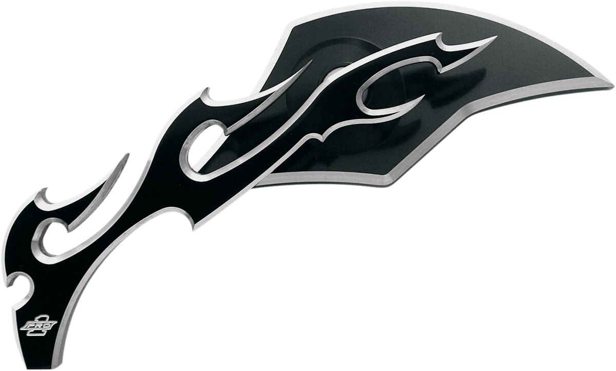 MIRROR FLAME LEFT BLK