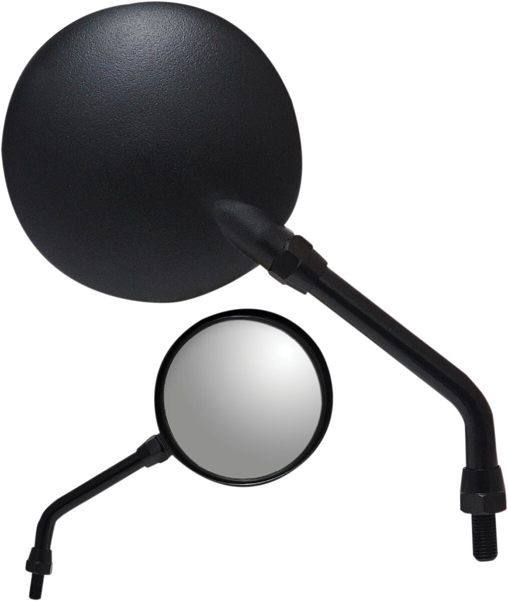 MIRROR PU ROUND BLACK