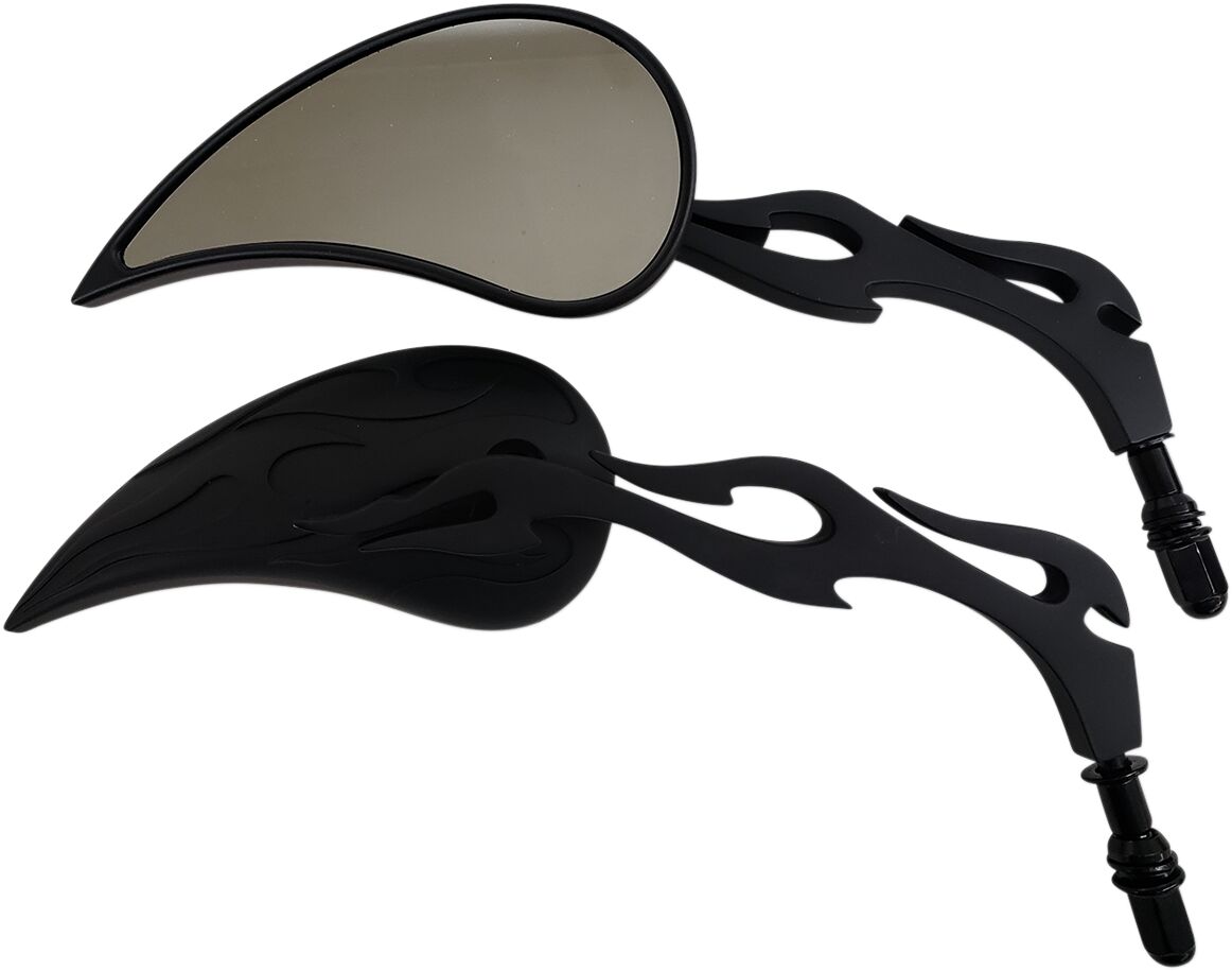 MIRROR BILLET FLAME BLK