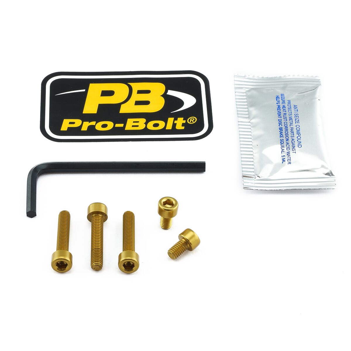 BOLT KIT FUEL CAP GOLD