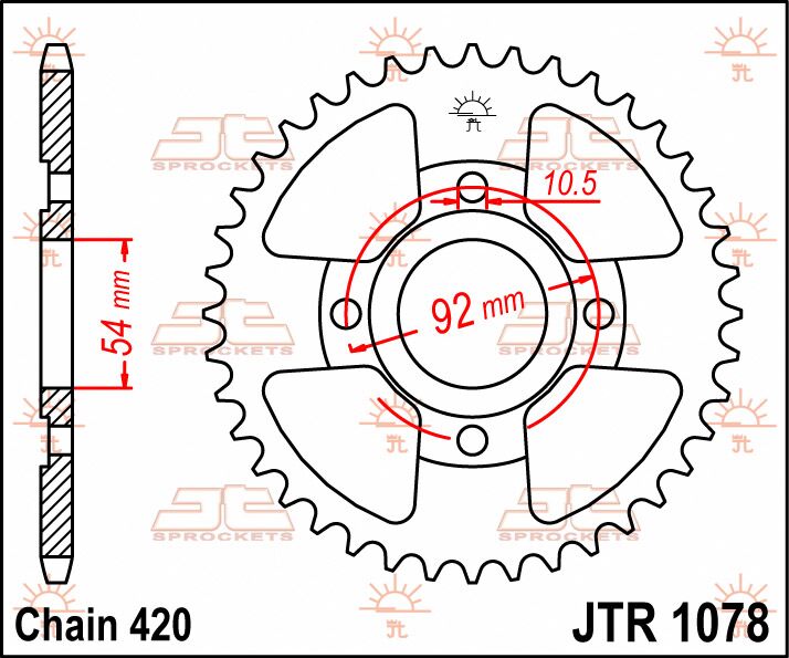 SPROCKET REAR 47T 420