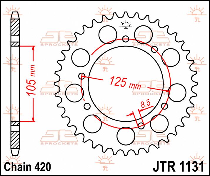 SPROCKET REAR 52T 420