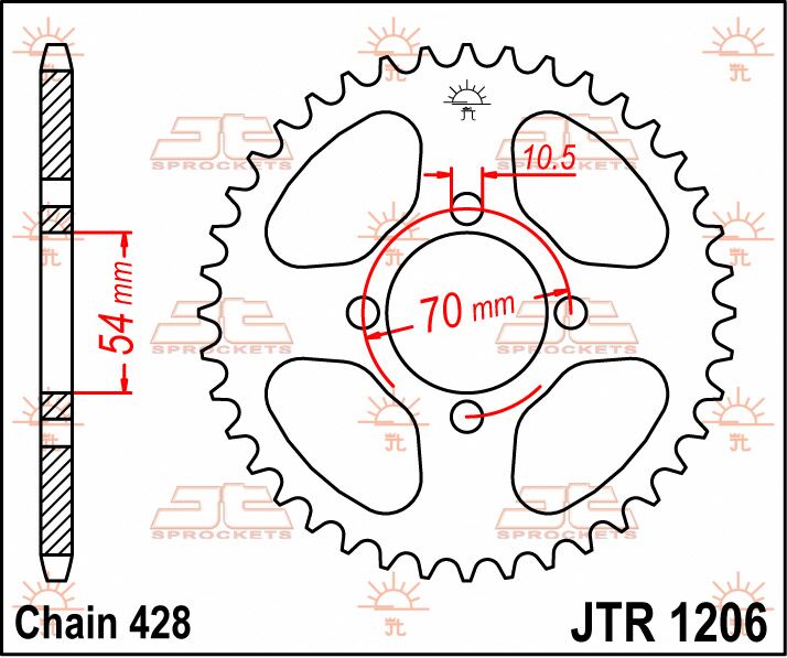 SPROCKET REAR 42T 428