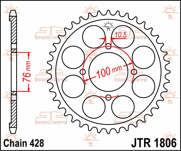 SPROCKET REAR 56T 428