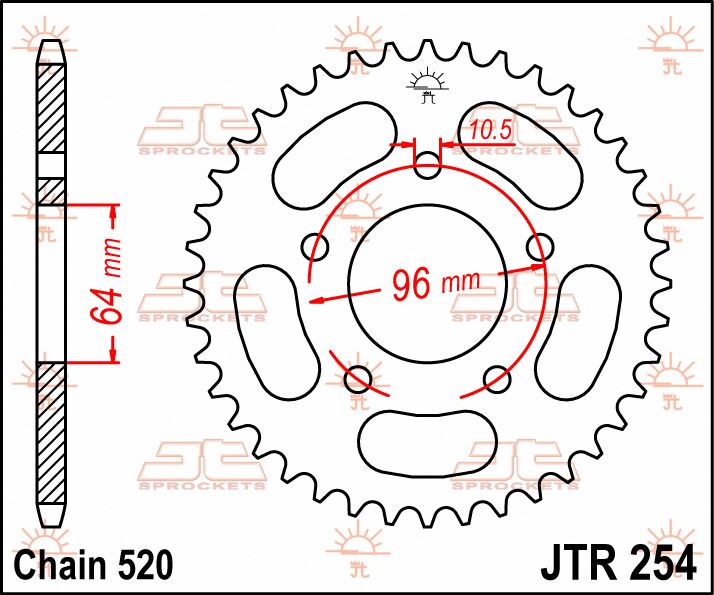 SPROCKET REAR 37T 520
