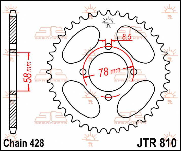 SPROCKET REAR 41T 428