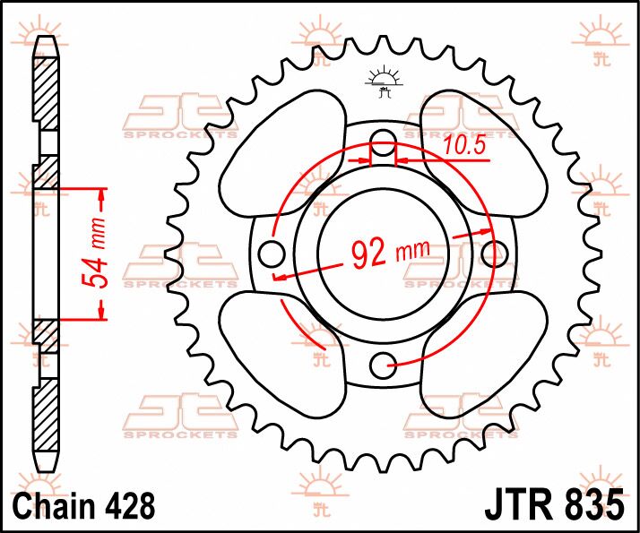 SPROCKET REAR 49T 428