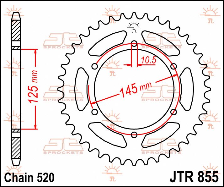 SPROCKET REAR 46T 520