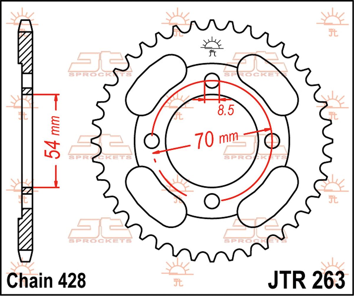 SPROCKET REAR 36T 428