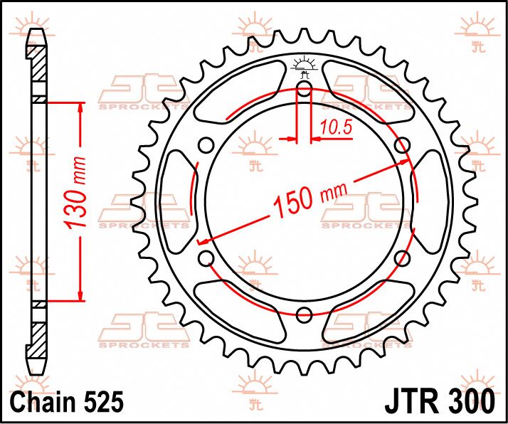 SPROCKET REAR 39T 525