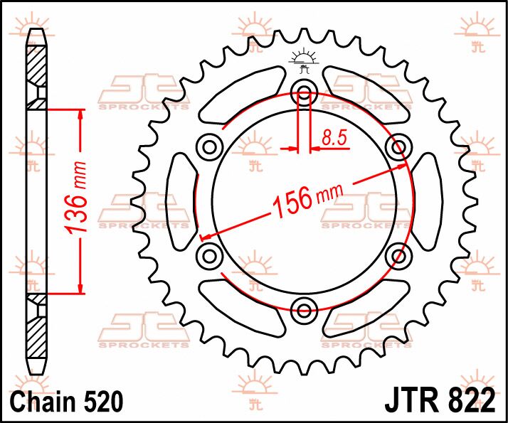 SPROCKET REAR 41T 520