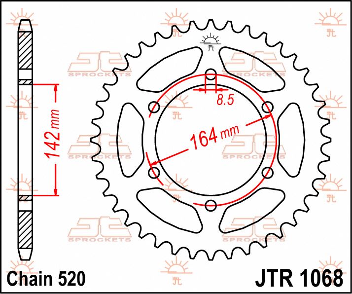 SPROCKET REAR 46T 520