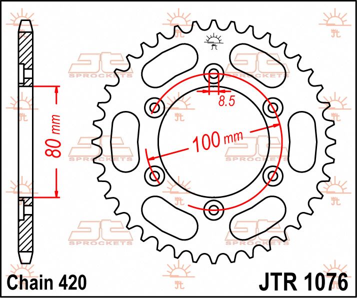SPROCKET REAR 52T 420