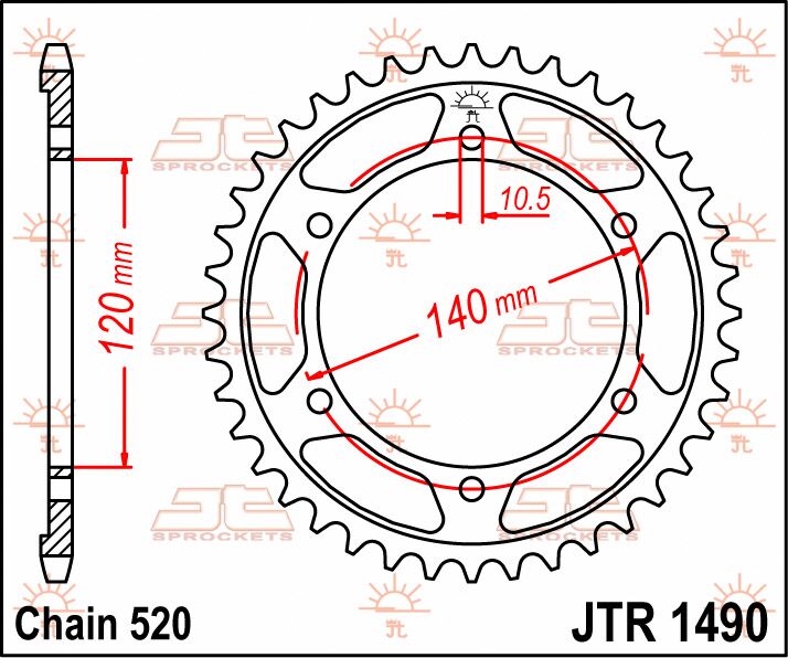 SPROCKET REAR 37T 520
