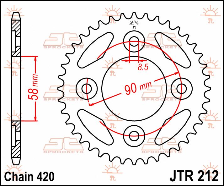 SPROCKET REAR 37T 420