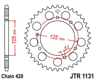 SPROCKET REAR 60T 420