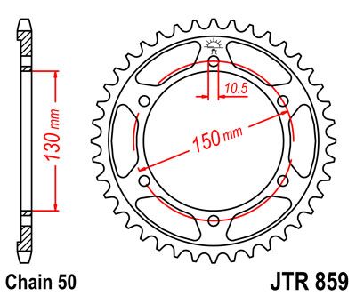SPROCKET REAR 38T 530 BLK