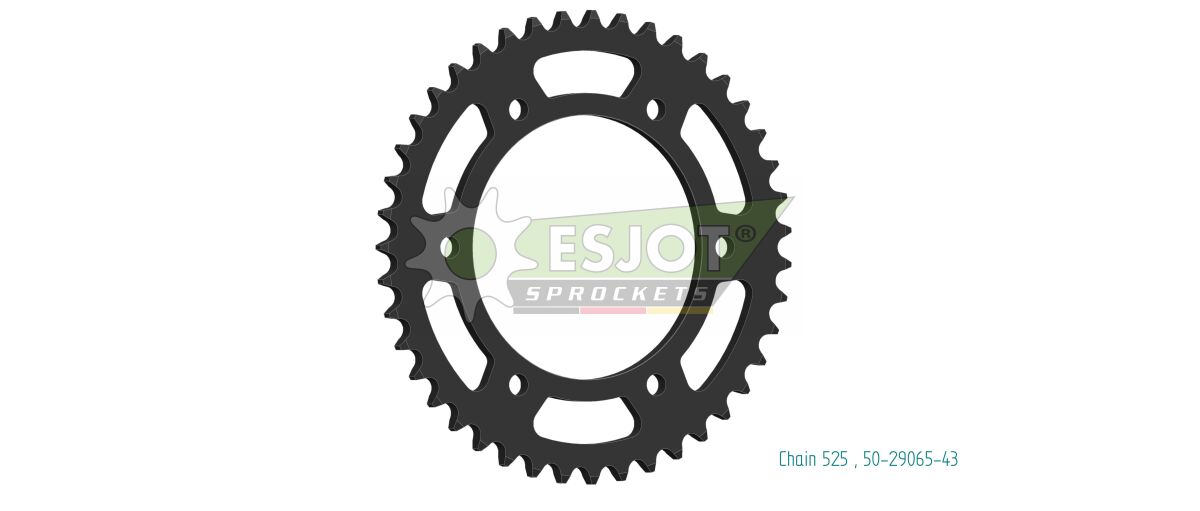 SPROCKET REAR 43T 525