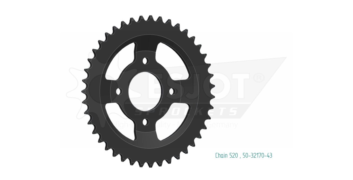 SPROCKET REAR 43T 520