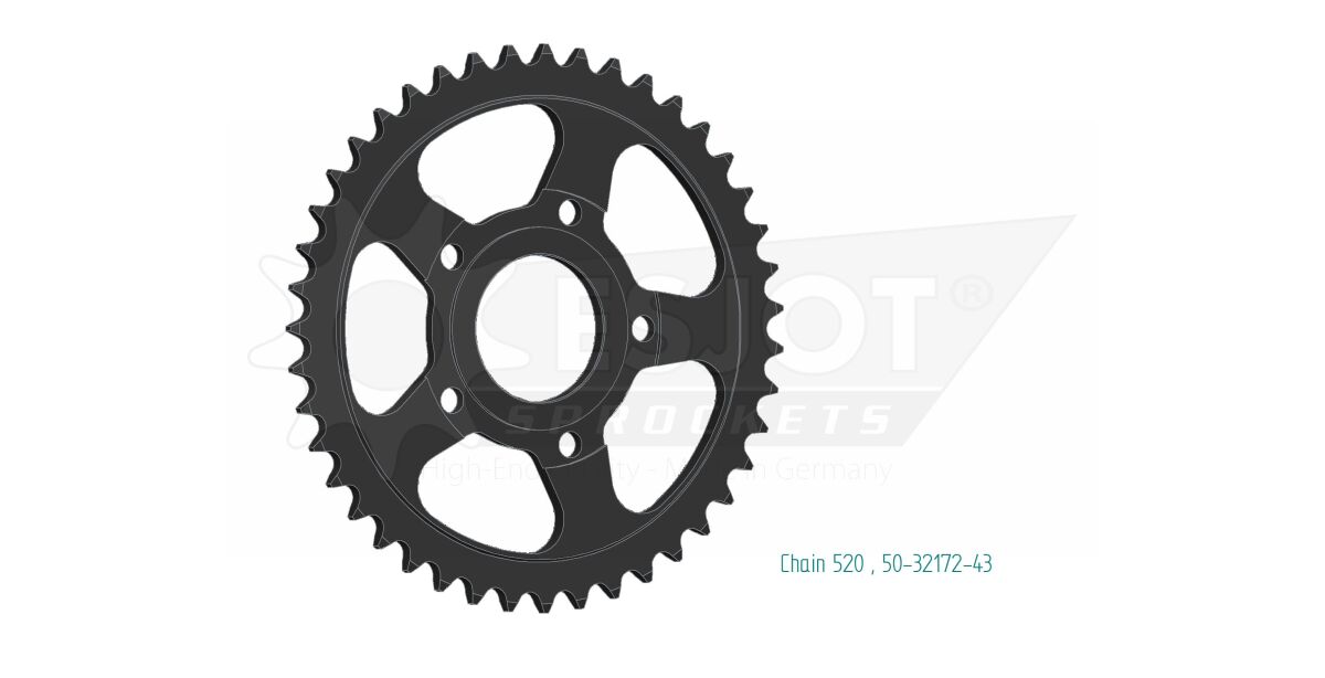SPROCKET REAR 43T 520