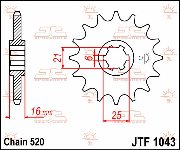 SPROCKET FRONT 14T 520