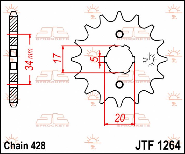 SPROCKET FRONT 15T 428