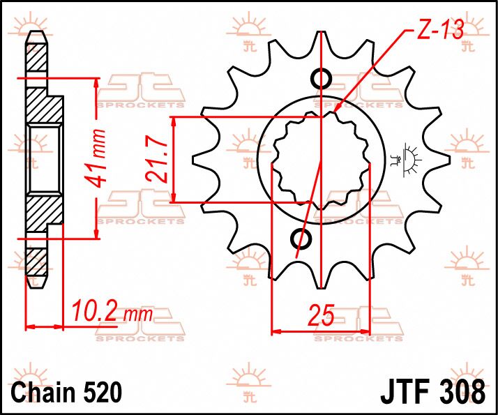 SPROCKET FRONT 14T 520