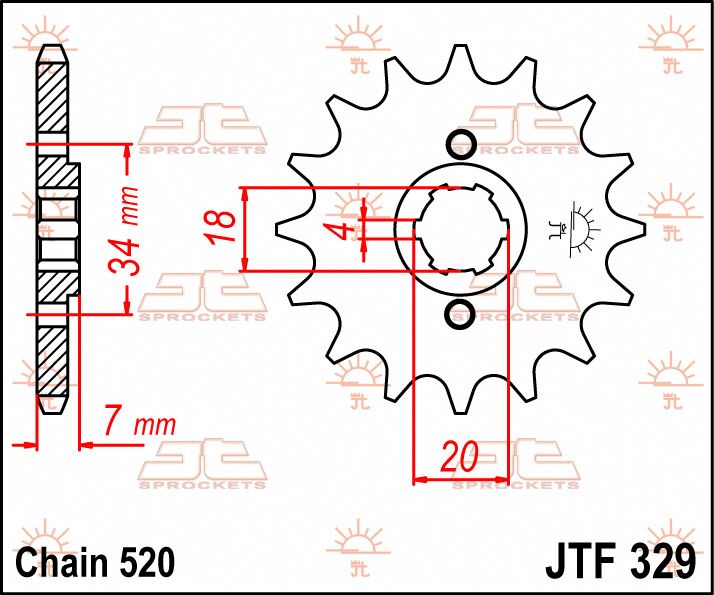 SPROCKET FRONT 14T 520