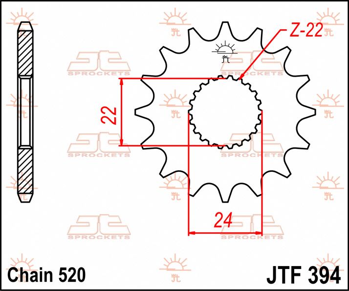 SPROCKET FRONT 17T 520