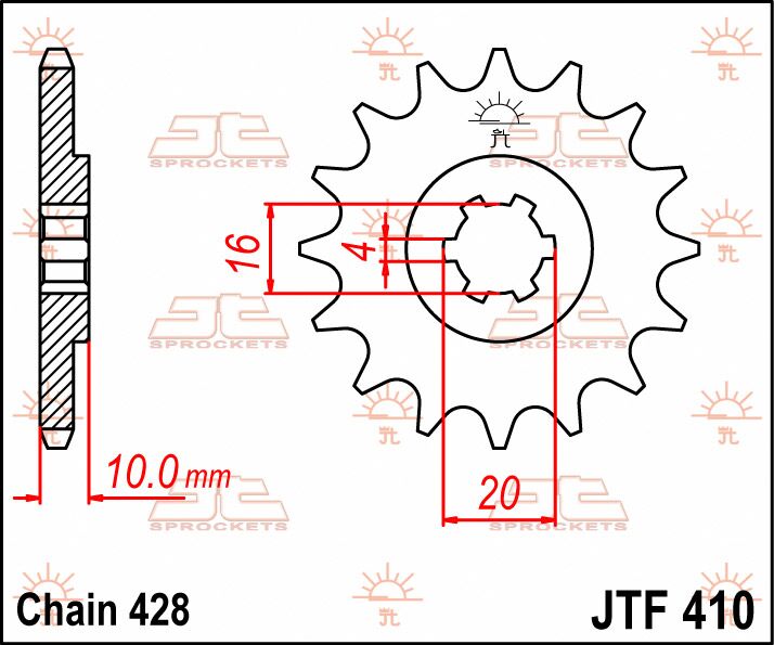 SPROCKET FRONT 14T 428