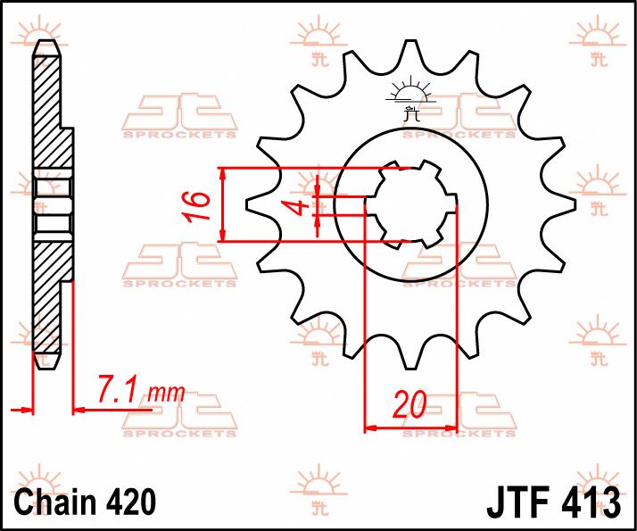 SPROCKET FRONT 12T 420