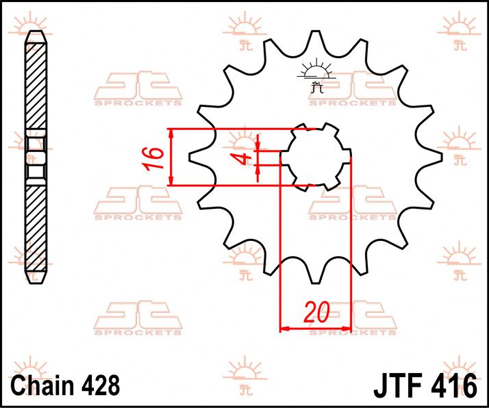 SPROCKET FRONT 13T 428