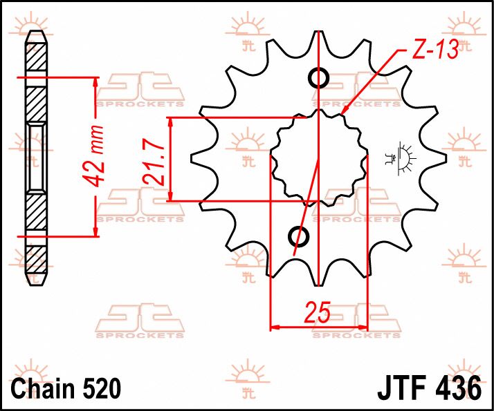 SPROCKET FRONT 14T 520