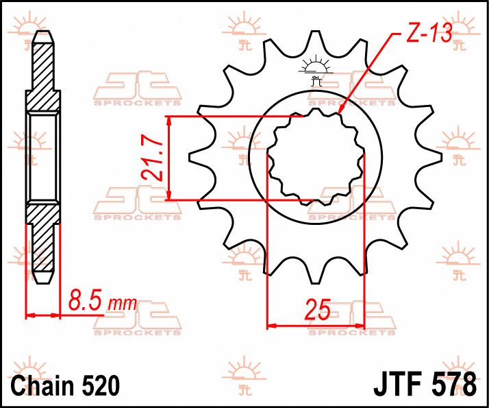 SPROCKET FRONT 16T 520