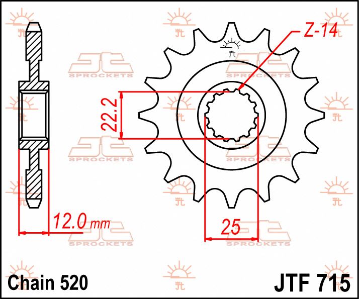 SPROCKET FRONT 12T 520