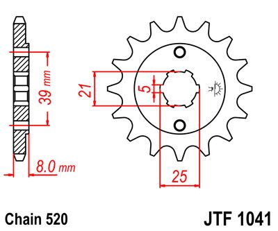 SPROCKET FRONT 14T 520