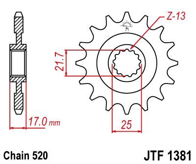 SPROCKET FRONT 15T 520