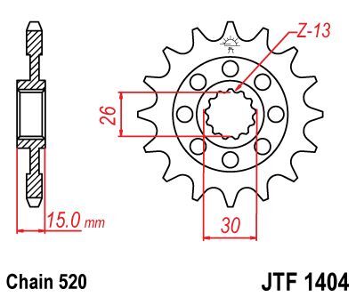 SPROCKET FRONT 16T 520